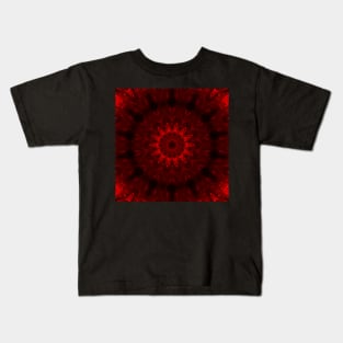 Ominous Red Kaleidoscope pattern (Seamless) 16 Kids T-Shirt